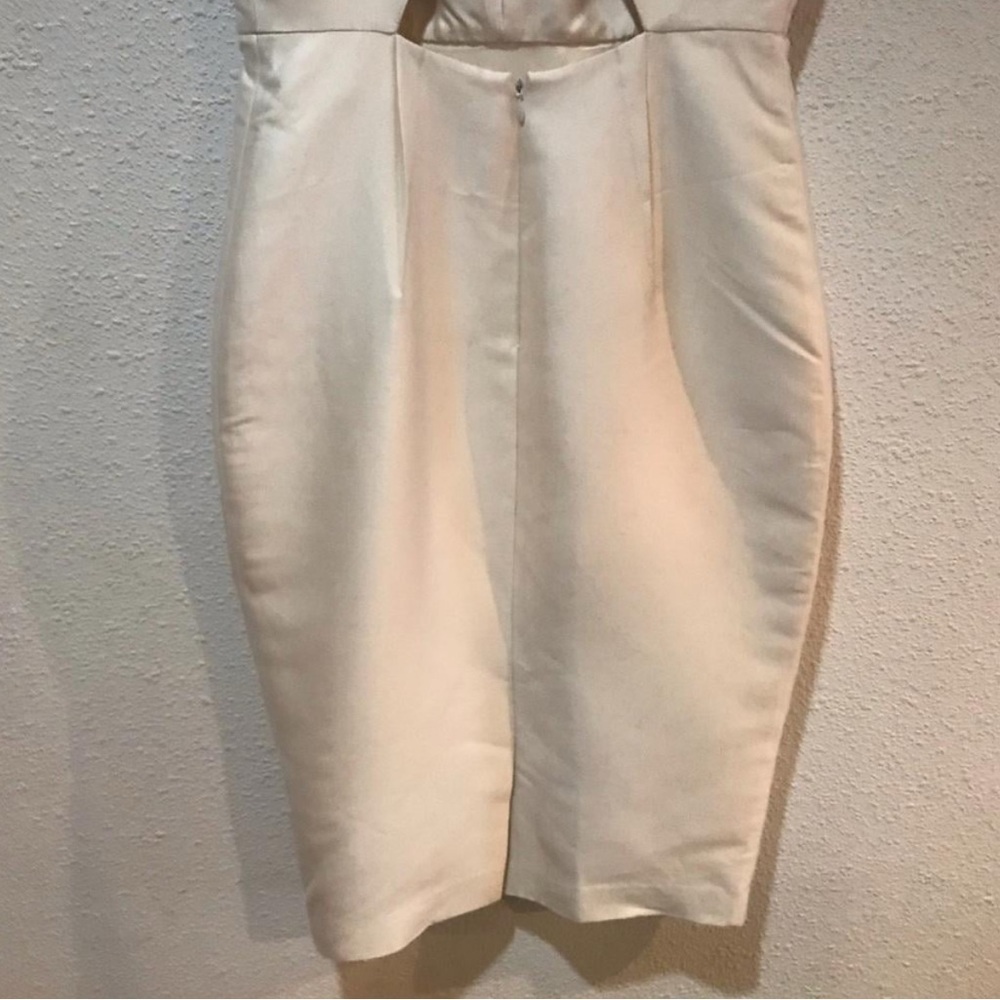 Thomas Wylde Ivory Silk Crescent Moon Cocktail Dress โ Size 6 โจ๐ค - Picture 6 of 8